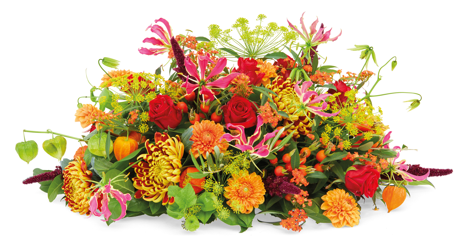 Rouwstuk met natuurlijke uitstraling, geschikt om achter te laten bij een monument of herdenkingsplek